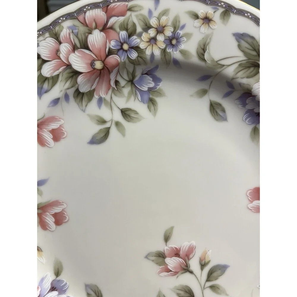 Andrea by Sadek Floral 11” Cake Dessert Plate With Server Spatula